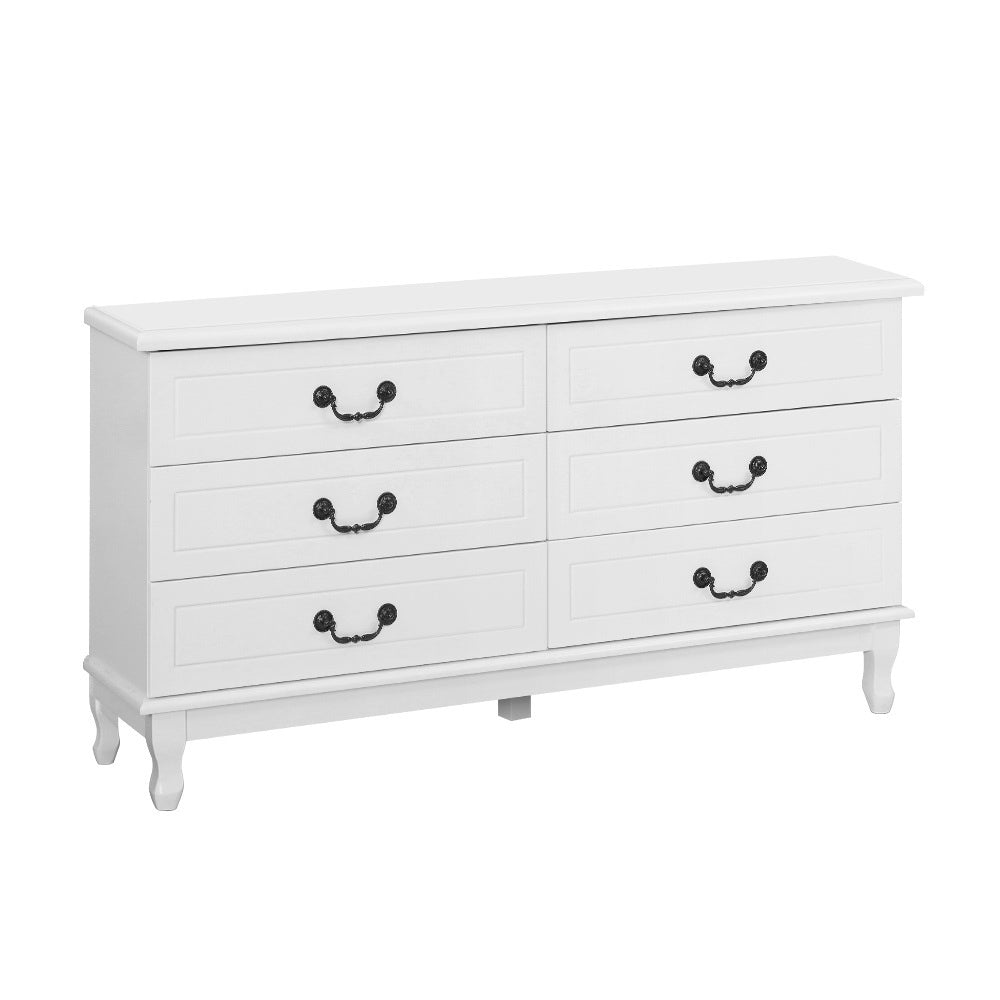 Elegant French Provincial 6 Drawer Chest