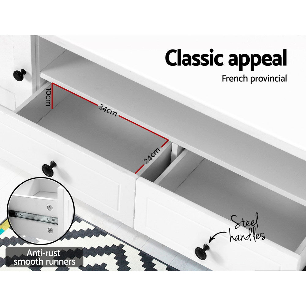 Artiss KUBI 160cm White TV Cabinet