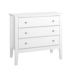 Elegant 3-Drawer Chest of Drawers in White