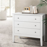 Elegant 3-Drawer Chest of Drawers in White