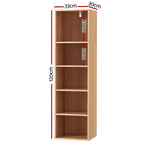 MILO Pine 5-Tier Bookshelf by Artiss