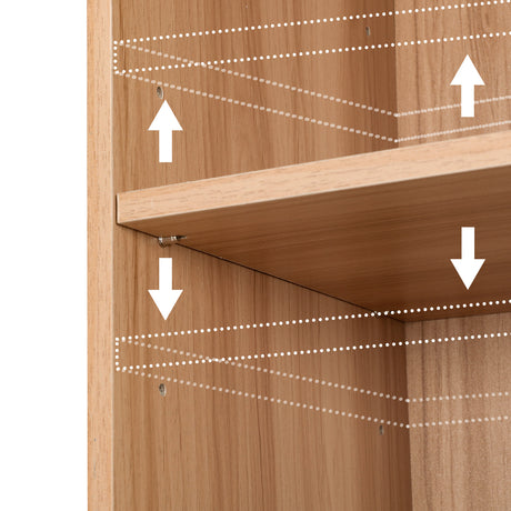 Artiss MILO Pine 7-Tier Bookshelf