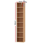 Artiss MILO Pine 8-Tier Bookshelf