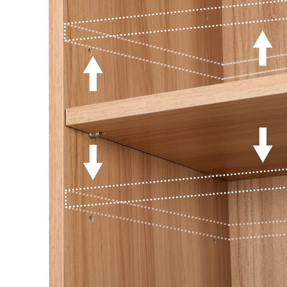 Artiss MILO Pine 8-Tier Bookshelf