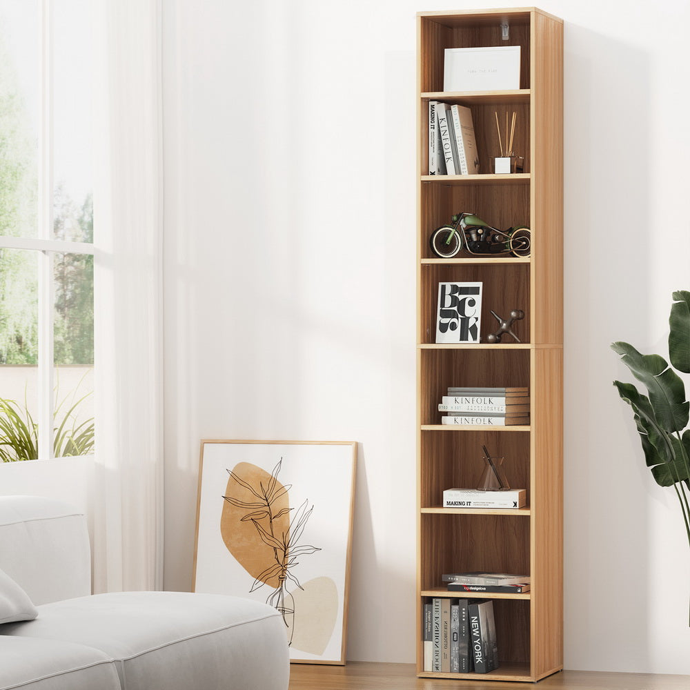 Artiss MILO Pine 8-Tier Bookshelf