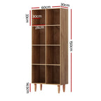 Artiss 4-Tier Walnut Bookshelf Bookcase