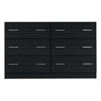 Elegant 6-Drawer Black Chest of Drawers
