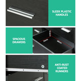 Elegant 6-Drawer Black Chest of Drawers