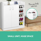 Adjustable Shoe Rack Cabinet for 21 Pairs