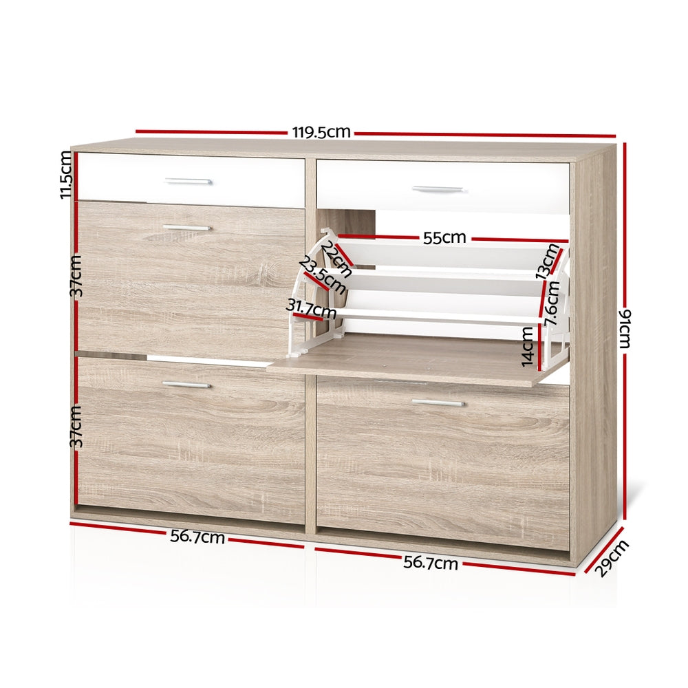 Adjustable 36-Pair Shoe Rack Cabinet
