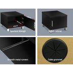 Artiss 190cm Black Entertainment Unit