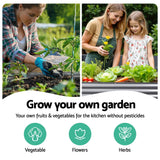 Green Fingers Garden Bed 320X80X42cm Oval Planter Box Raised Container Galvanised