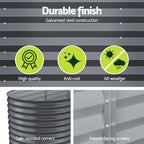 2x Green Fingers Raised Garden Bed 320X80X56cm Oval Planter Box