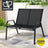 Gardeon 2-Seat Steel Outdoor Patio Bench