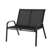 Gardeon 2-Seat Steel Outdoor Patio Bench
