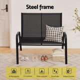 Gardeon 2-Seat Steel Outdoor Patio Bench