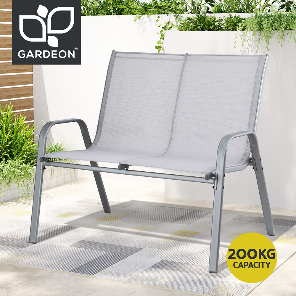Gardeon 2-Seat Steel Outdoor Patio Bench