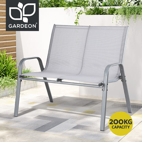 Gardeon 2-Seat Steel Outdoor Patio Bench