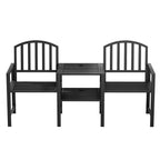 Gardeon Black Steel Outdoor Loveseat Bench