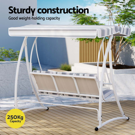 Gardeon Canopy Swing Chair - Stylish Outdoor Comfort