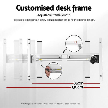 Artiss Electric Height Adjustable Desk Frame