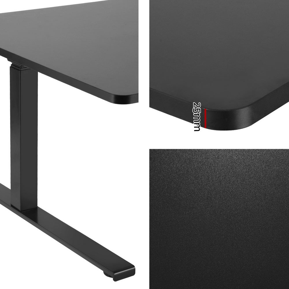 Artiss L-Shaped Motorised Standing Desk 160CM Black