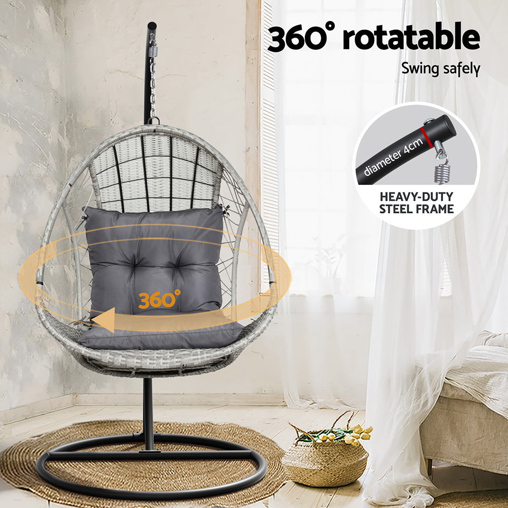 Gardeon Wicker Egg Swing Chair