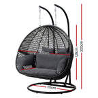 Gardeon Double Seat Outdoor Egg Swing Chair