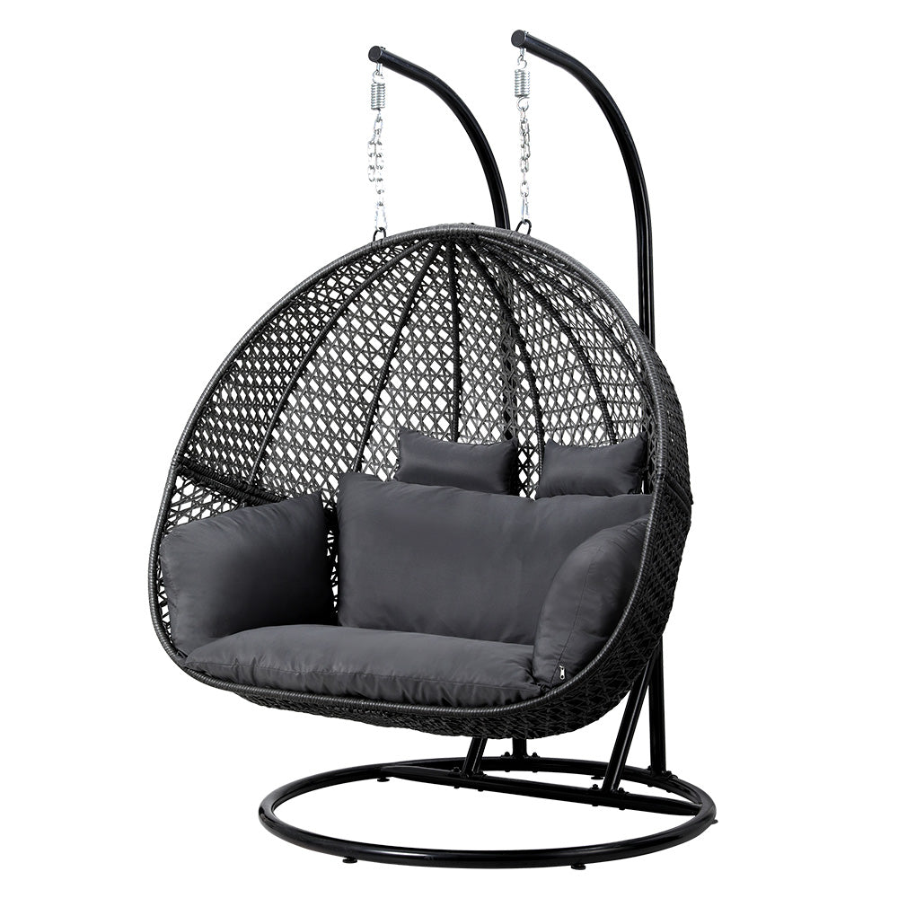 Gardeon Double Seat Outdoor Egg Swing Chair