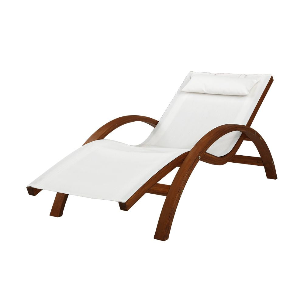 Gardeon Timber Outdoor Sun Lounge Armchair