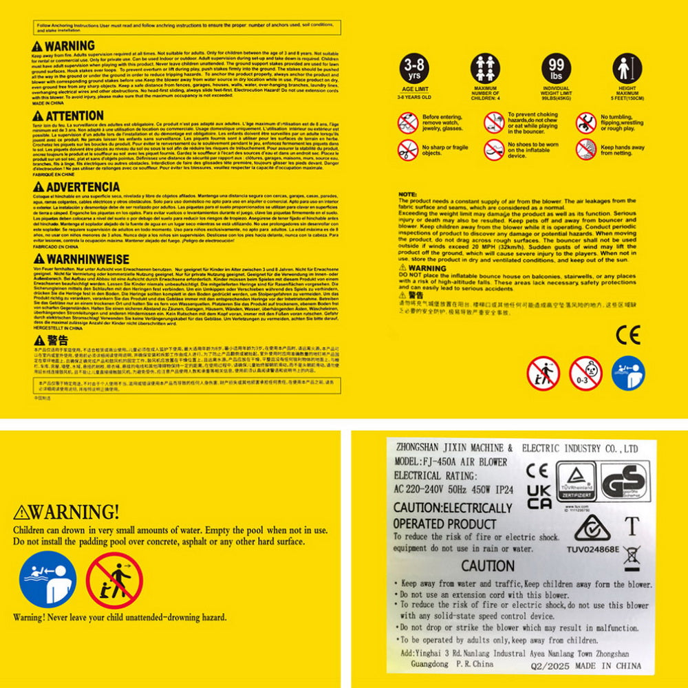 AirMyFun Kids Inflatable Water Park Slide