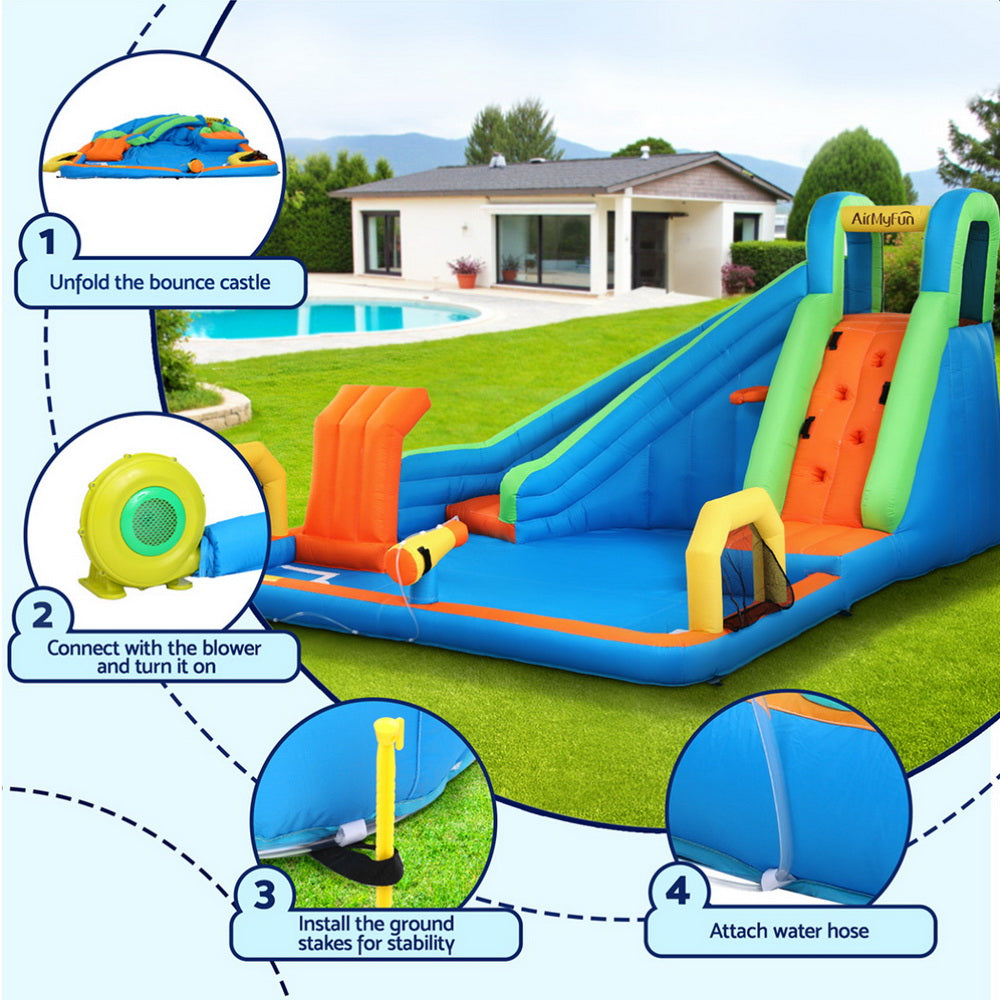 AirMyFun Kids Inflatable Water Park Slide