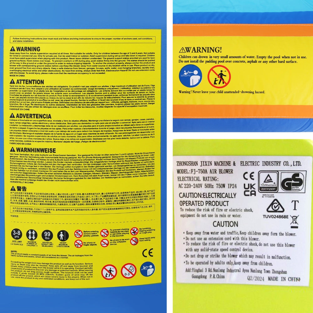 AirMyFun Kids Inflatable Water Slide Park