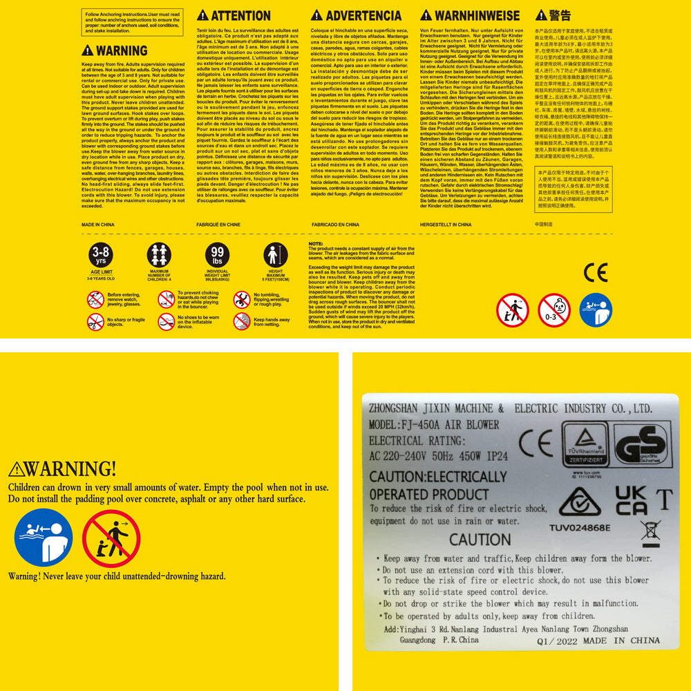 AirMyFun Inflatable Kids Water Slide Park