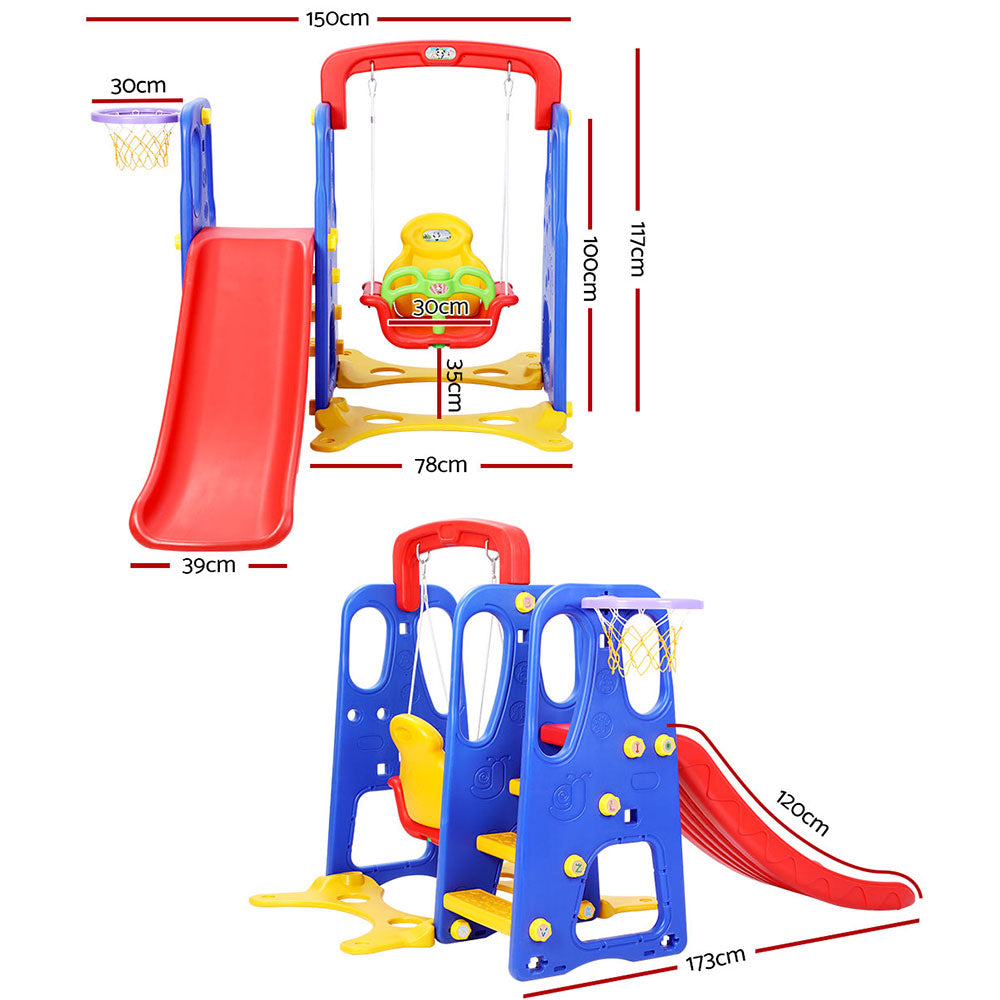 Keezi 3-in-1 Kids Slide Swing Set