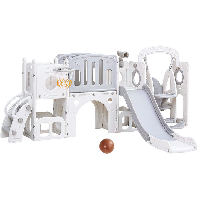 Keezi 4-in-1 Kids Slide and Swing Set