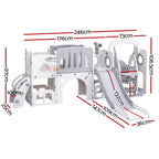 Keezi 4-in-1 Kids Slide and Swing Set