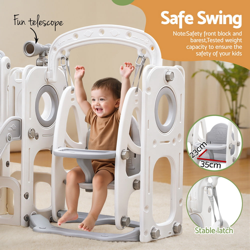 Keezi 4-in-1 Kids Slide and Swing Set