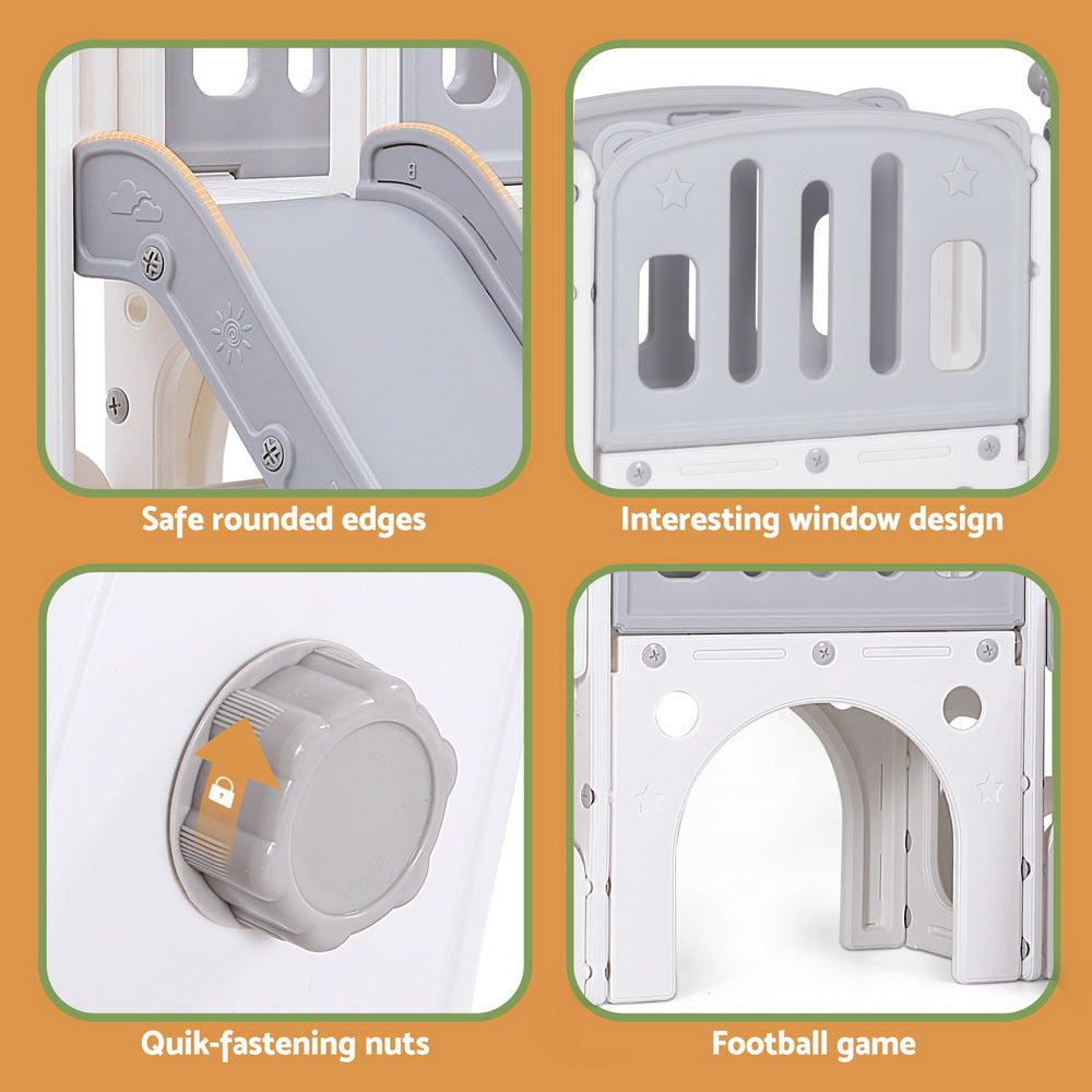 Keezi 4-in-1 Kids Slide and Swing Set