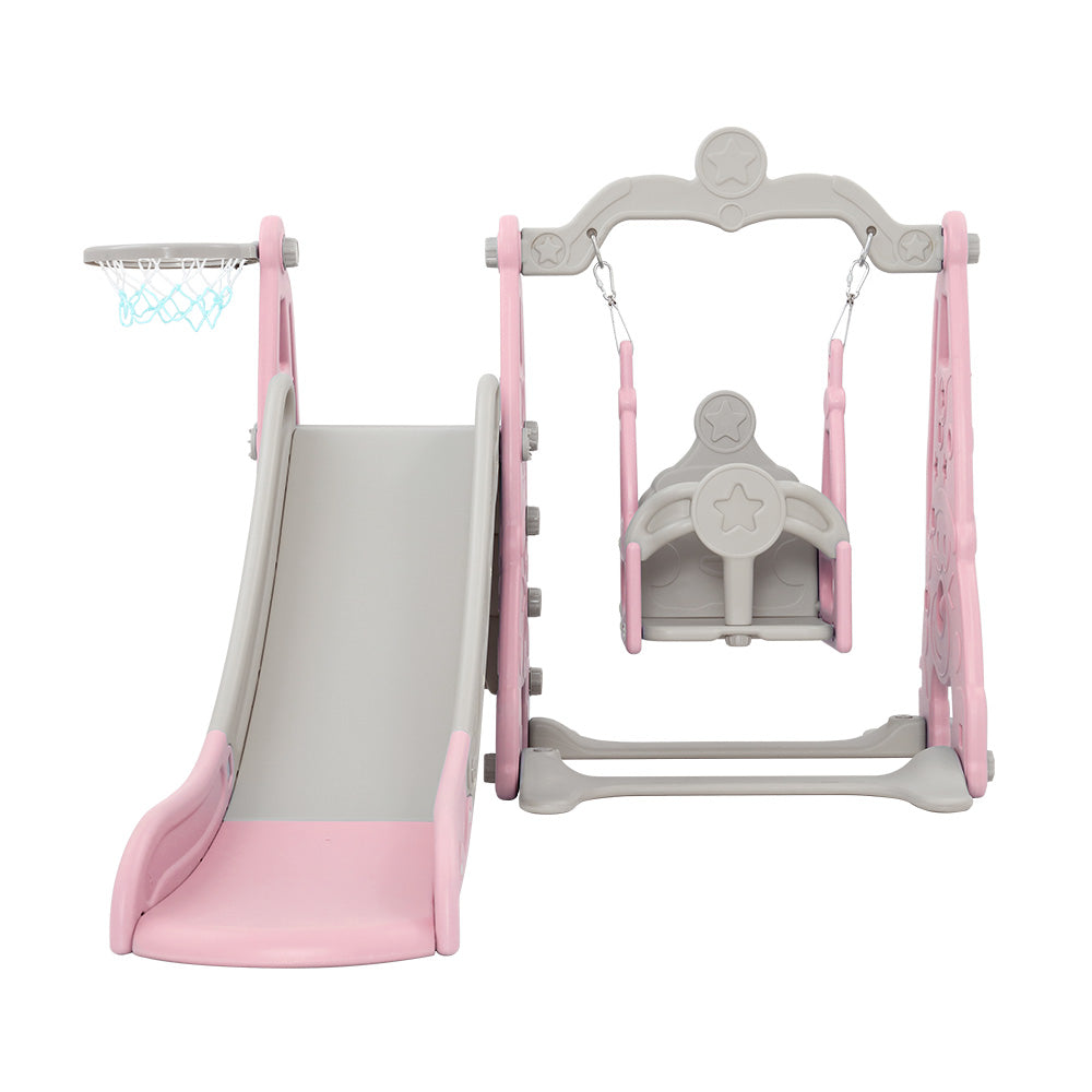 Keezi Kids Slide Swing Set with Basketball Hoop