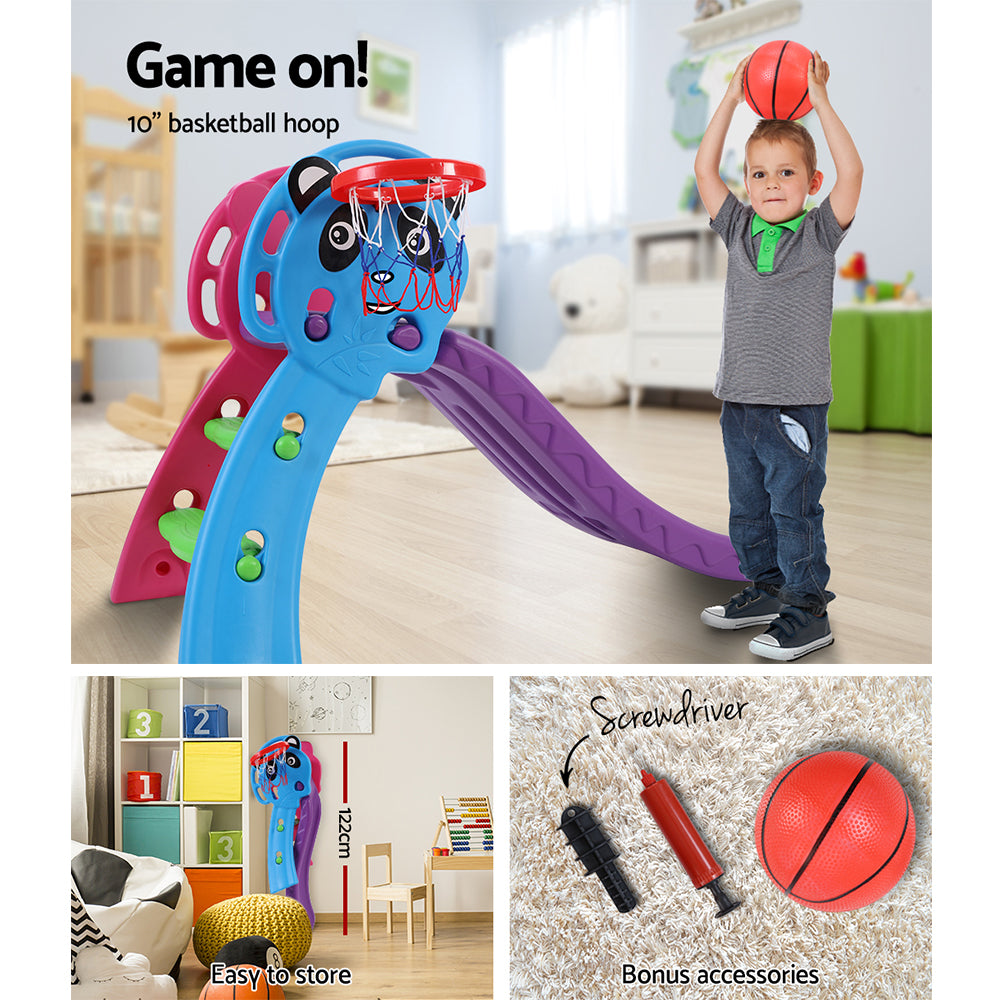 Keezi Kids Slide Set with Basketball Hoop