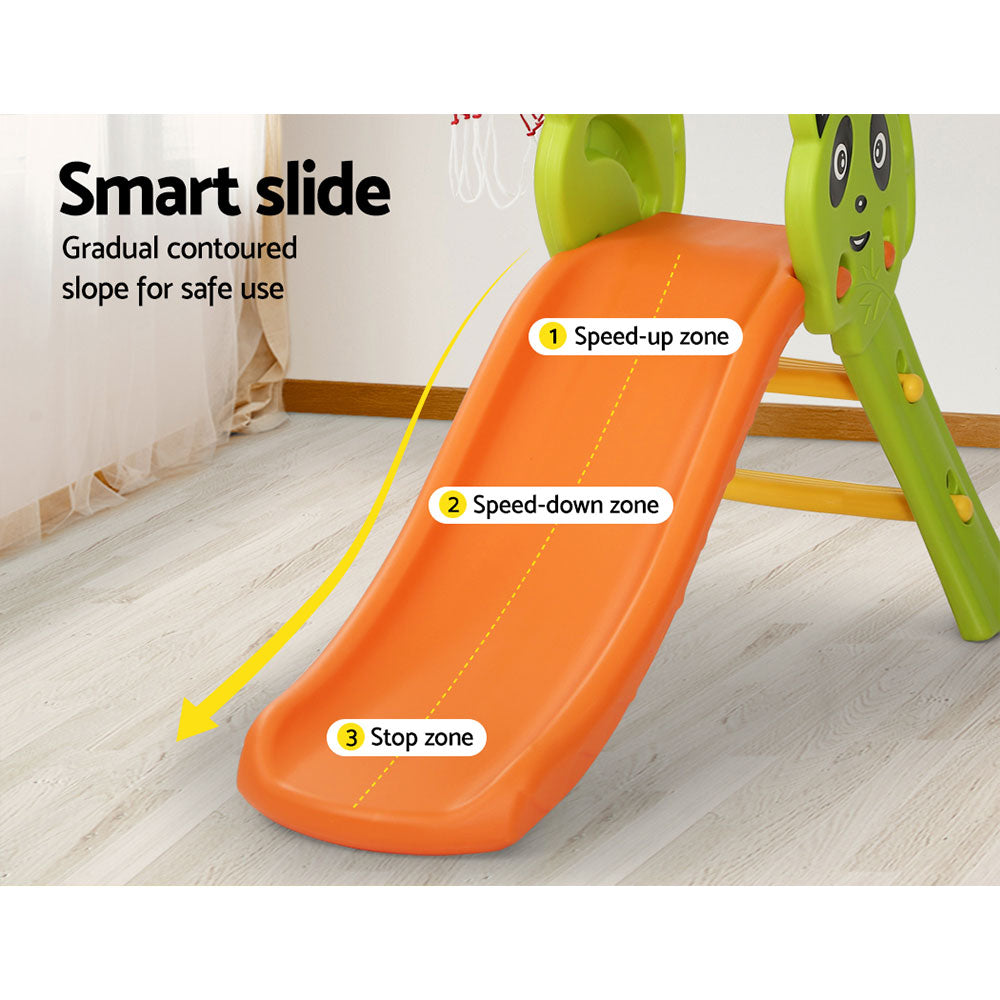 Keezi Kids 2-in-1 Slide and Basketball Set