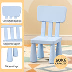 1 Keezi Kids Table and 2 Chairs Set Blue