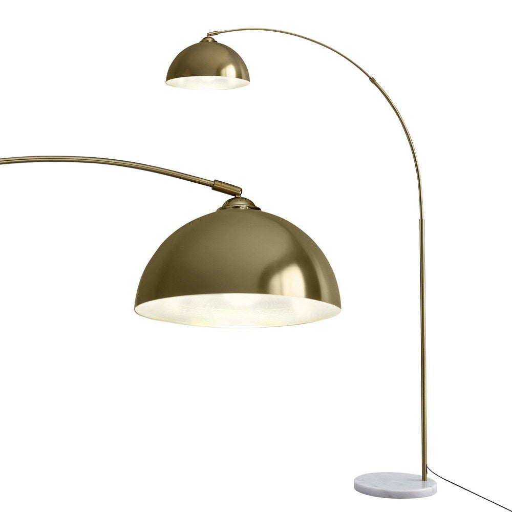 Modern Arched Floor Lamp with Marble Base