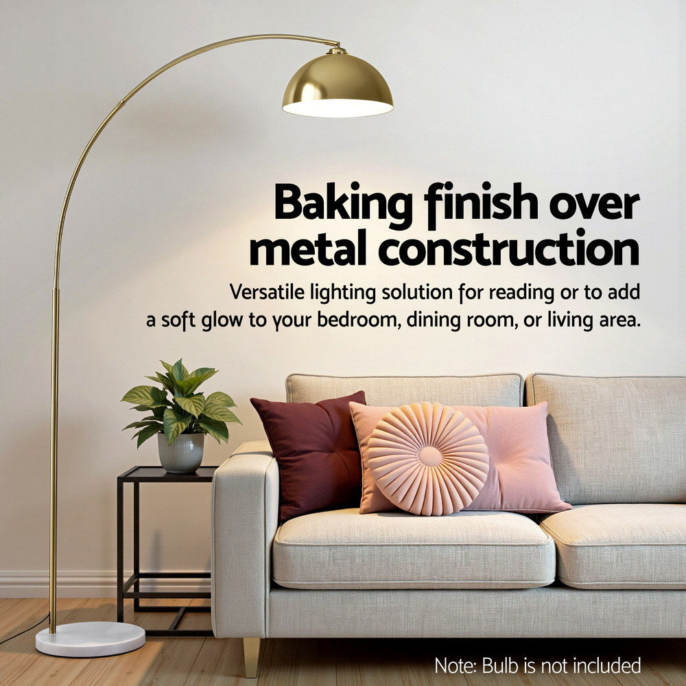 Modern Arched Floor Lamp with Marble Base