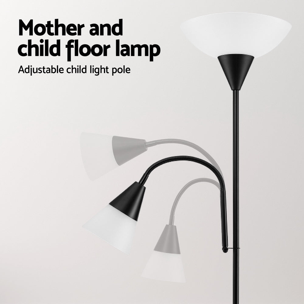 Modern Black Mother and Child Floor Lamp