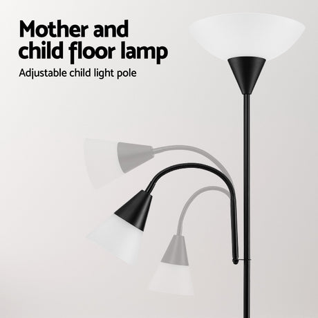 Modern Black Mother and Child Floor Lamp