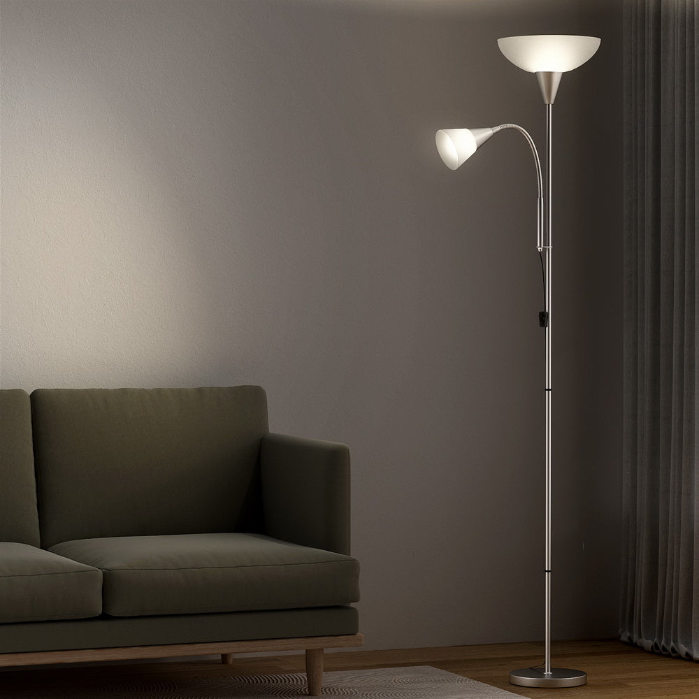 Modern Silver Floor Lamp for Home and Office