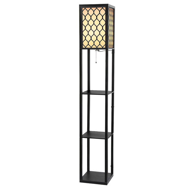 Elegant 3-Tier Shelf LED Floor Lamp