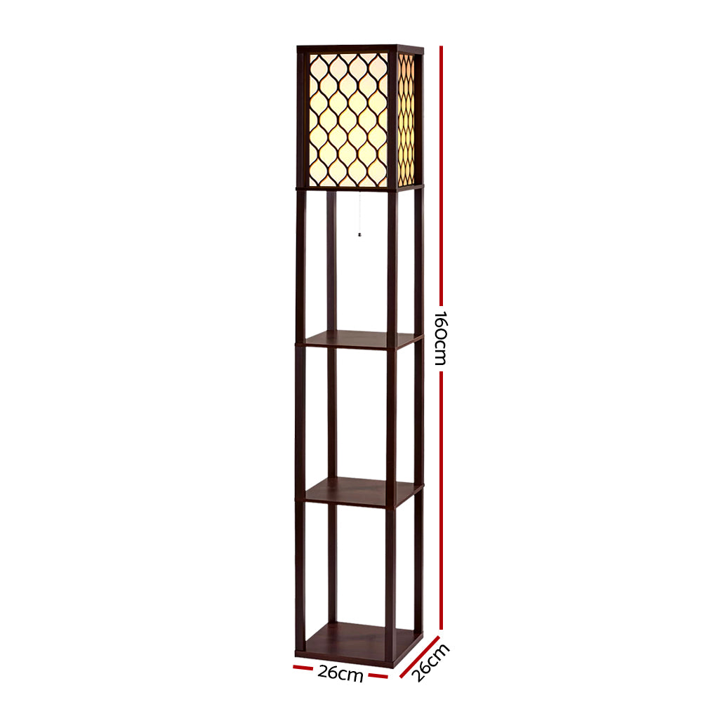 Elegant Floor Lamp with 3-Tier Storage Shelf